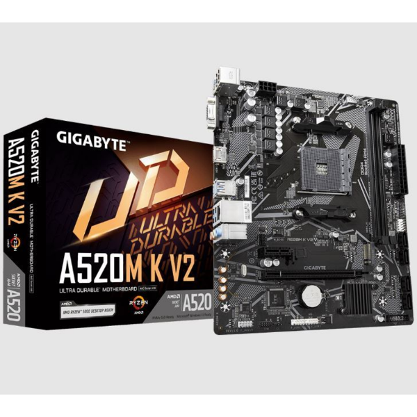 A520M-K-V2 5100MHz OC DDR4 AM4 M.2 HDMI D-Sub MicroATX Anakart resmi