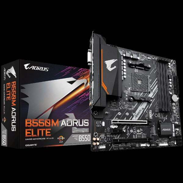 B550M AORUS ELITE 4733MHz OC DDR4 AM4 M.2 HDMI DVI-D MicroATX Anakart resmi