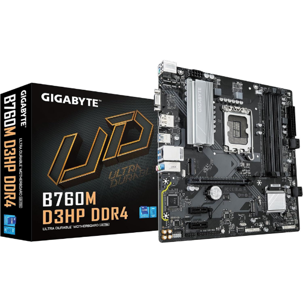 B760M-D3HP-DDR4 5333MHz OC LGA1700 M.2 HDMI DP Micro-ATX Anakart resmi