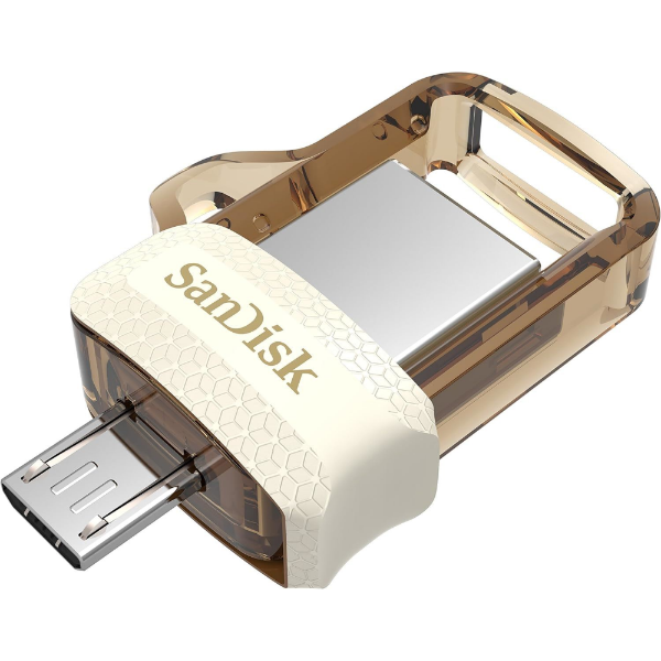 64GB Ultra Dual Drive Micro USB 3.0 130 MB/s Flash Bellek Gold resmi