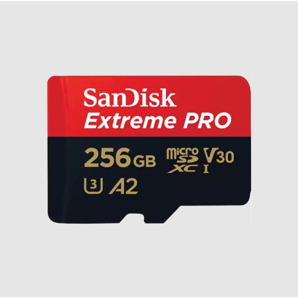 256GB Extreme Pro SDXC UHS-I A2 200MB/s MicroSD Card resmi