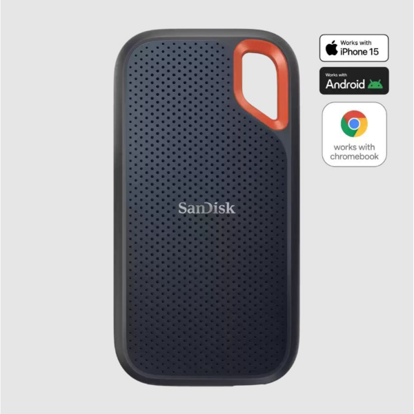 8TB Extreme Portable SSD 1050MB/s 1000MB/s Black resmi