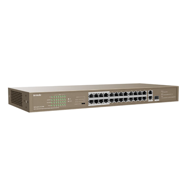 250W 24 Port 10/100Mbps 24 Port PoE resmi