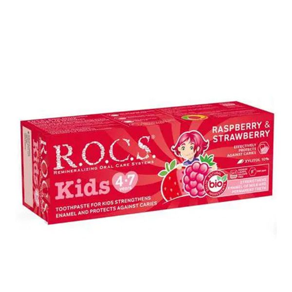 Rocs Kids 4-7 Yaş Ahududu&Çilek Diş Macunu 35 ml