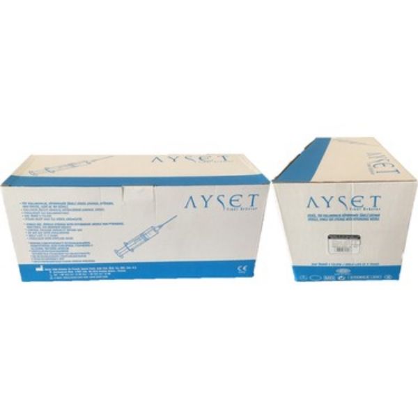 Ayset Enjektör 5 cc 3 Parça Siyah - 225'li Paket