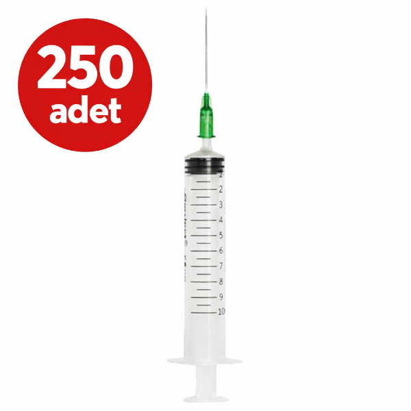 Genject Enjektör 10 cc 3 Parça Yeşil - 250 Adet
