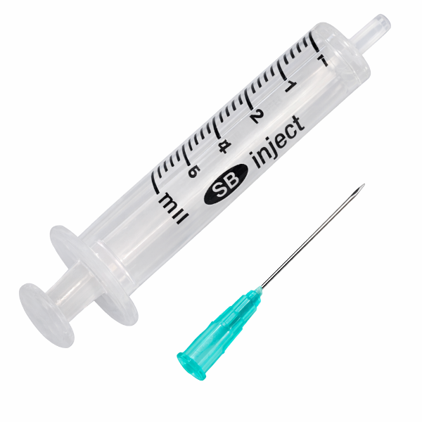 Set İnject Tıbset Enjektör 2 Parça 5 cc 5 ml 250 Adet - Yeşil