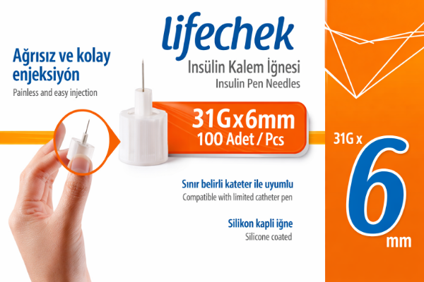Lifechek İnsülin Kalem İğnesi 31G x 6mm