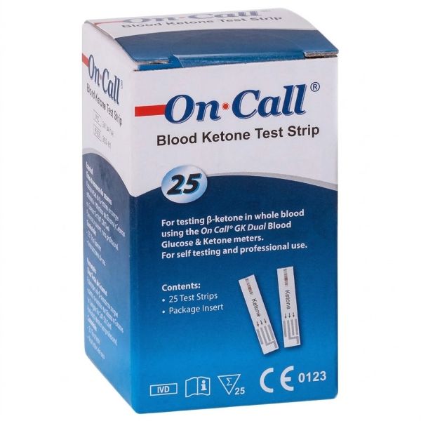 On-Call GK Dual Keton Ölçüm Stribi 25'li
